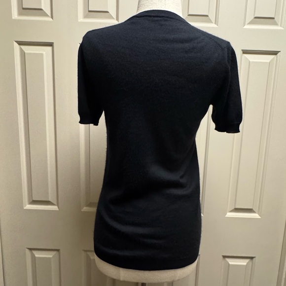 DOLCE & GABBANA cashmere & silk blend light knit long line short sleeve sweater - Picture 7 of 8